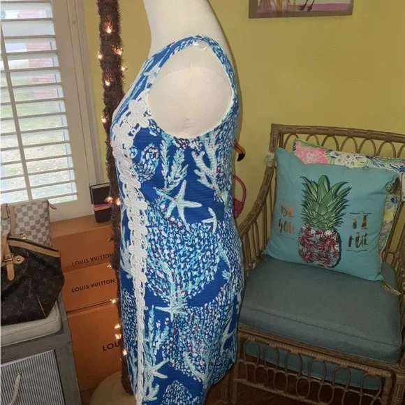 Lilly Pulitzer NWT Ember Shift Brewster Blue Good Reef 🦄 GRAIL! Size 4 - Picture 7 of 16
